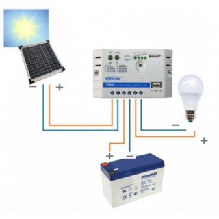 Contrôleur de charge solaire seeit pv20 watts 12v